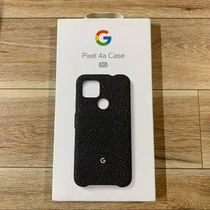 New! Google Pixel 4a 5G Case Fabric Basically Black Hard Fitted Skin